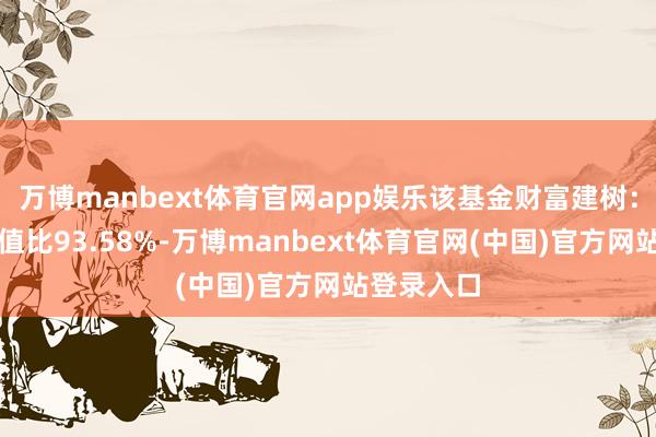 万博manbext体育官网app娱乐该基金财富建树：股票占净值比93.58%-万博manbext体育官网(中国)官方网站登录入口
