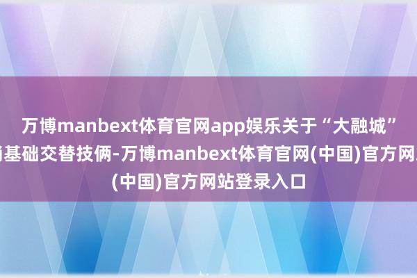 万博manbext体育官网app娱乐关于“大融城”等在管花消基础交替技俩-万博manbext体育官网(中国)官方网站登录入口