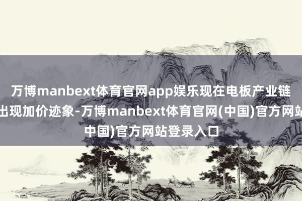万博manbext体育官网app娱乐现在电板产业链各法子已出现加价迹象-万博manbext体育官网(中国)官方网站登录入口