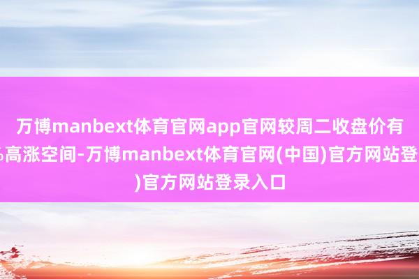 万博manbext体育官网app官网较周二收盘价有约41%高涨空间-万博manbext体育官网(中国)官方网站登录入口