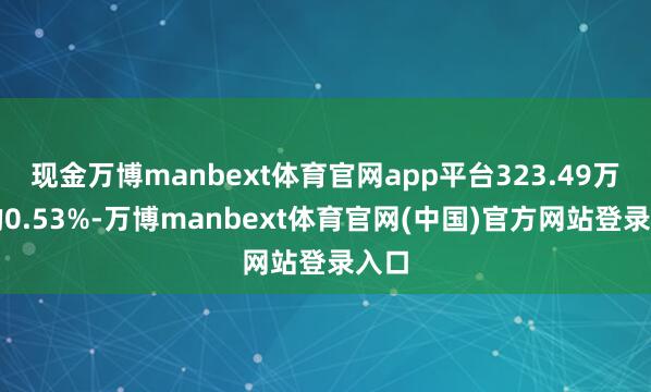 现金万博manbext体育官网app平台323.49万元的0.53%-万博manbext体育官网(中国)官方网站登录入口